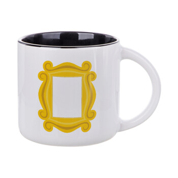 Friends frame, Κούπα κεραμική 400ml Λευκή/Μαύρη