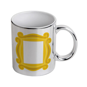 Friends frame, Mug ceramic, silver mirror, 330ml