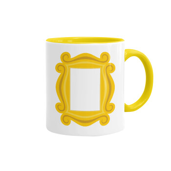 Friends frame, Mug colored yellow, ceramic, 330ml