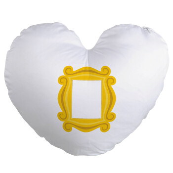 Friends frame, Μαξιλάρι καναπέ καρδιά 40x40cm περιέχεται το  γέμισμα