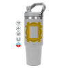 GREY color, 890ml (30oz) stainless Steel Tumbler with Handle