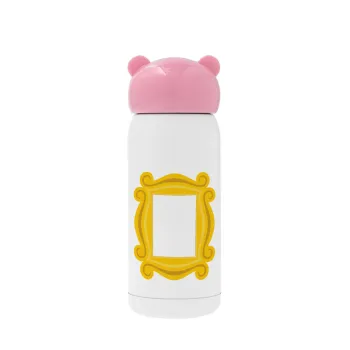 Friends frame, Ροζ ανοξείδωτο παγούρι θερμό (Stainless steel), 320ml