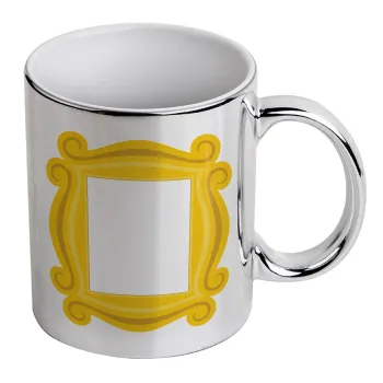 Friends frame, Κούπα κεραμική, ασημένια καθρέπτης, 330ml