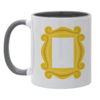 Friends frame, Κούπα χρωματιστή γκρι, κεραμική, 330ml