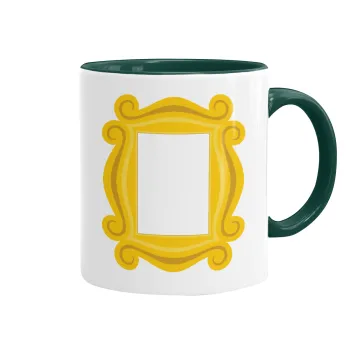Friends frame, Mug colored green, ceramic, 330ml