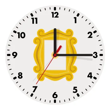 Friends frame, Ρολόι τοίχου ξύλινο (20cm)