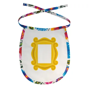 Friends frame, Σαλιάρα μωρού αλέκιαστη με κορδόνι Χρωματιστή