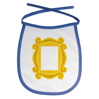 Friends frame, Σαλιάρα μωρού αλέκιαστη με κορδόνι Μπλε