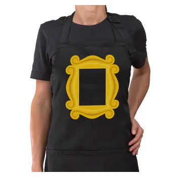 Friends frame, Ποδιά μακριά Σεφ ολόσωμη με τσέπες Μαύρη (ΕΝΗΛΙΚΩΝ)