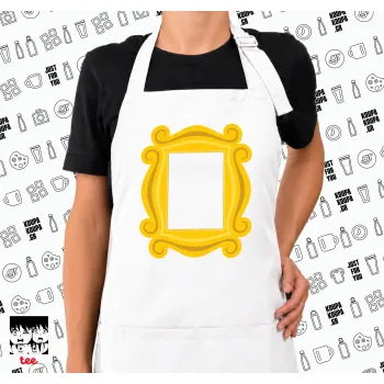 Friends frame, Ποδιά μακριά Σεφ ολόσωμη με τσέπες white (ΕΝΗΛΙΚΩΝ)