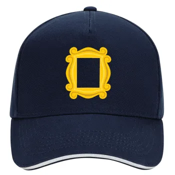 Friends frame, DRILL Καπέλο Ενηλίκων Ultimate ΜΠΛΕ/ΛΕΥΚΟ, (100% ΒΑΜΒΑΚΕΡΟ, ΕΝΗΛΙΚΩΝ, UNISEX, ONE SIZE)