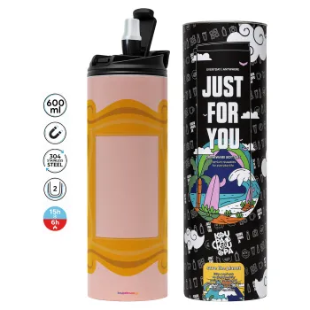 Friends frame, Tumbler stainless steel PINK 600ml