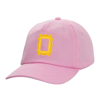 Friends frame, Casual children's baseball cap, 100% Cotton Twill, PINK (COTTON, CHILDREN'S, ONE SIZE)