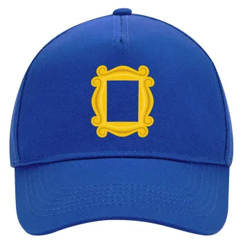 Friends frame, Ultimate Adult Hat BLUE, (100% COTTON DRILL, ADULT, UNISEX, ONE SIZE)