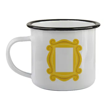 Friends frame, Κούπα εμαγιέ με μαύρο χείλος 360ml