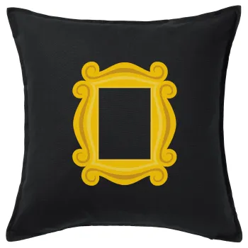 Friends frame, Sofa cushion black 50x50cm includes filling
