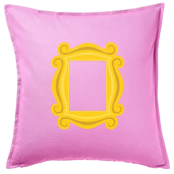 Friends frame, Sofa cushion Pink 50x50cm includes filling