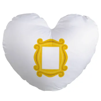 Friends frame, Μαξιλάρι καναπέ καρδιά 40x40cm περιέχεται το  γέμισμα