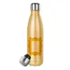 Glitter gold stainless steel thermos bottle, double-walled, 500ml