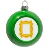 Green Christmas tree ornament bauble 8cm
