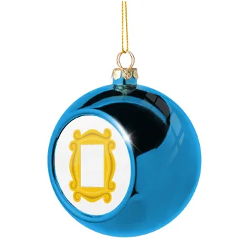 Friends frame, Blue Christmas tree ball ornament 8cm