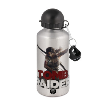 Tomb raider, Metallic water jug, Silver, aluminum 500ml