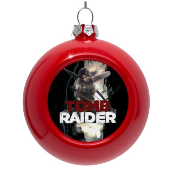 Tomb raider, Red Christmas tree ornament bauble 8cm
