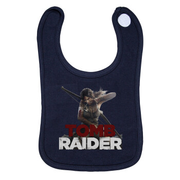 Tomb raider, Σαλιάρα με Σκρατς 100% Organic Cotton Μπλε (0-18 months)