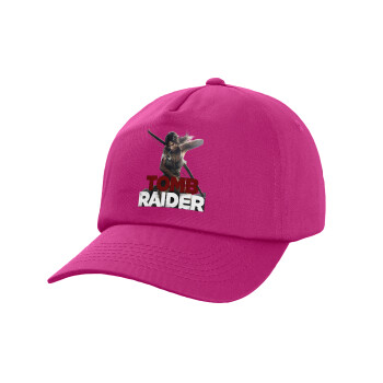 Tomb raider, Καπέλο παιδικό Baseball, 100% Βαμβακερό, Low profile, purple