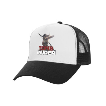 Tomb raider, Καπέλο Structured Trucker, ΛΕΥΚΟ/ΜΑΥΡΟ