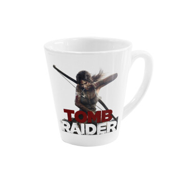 Tomb raider, Κούπα κωνική Latte Λευκή, κεραμική, 300ml