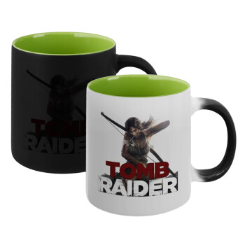 Tomb raider, Κούπα Μαγική εσωτερικό πράσινο, κεραμική 330ml που αλλάζει χρώμα με το ζεστό ρόφημα