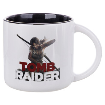 Tomb raider, Κούπα κεραμική 400ml Λευκή/Μαύρη