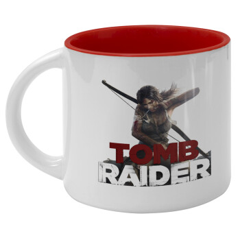 Tomb raider, Κούπα κεραμική 400ml Λευκή/Κόκκινη