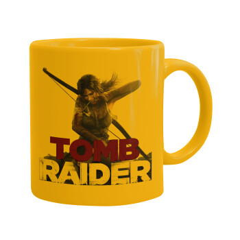 Tomb raider, Κούπα, κεραμική κίτρινη, 330ml (1 τεμάχιο)