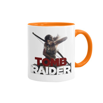 Tomb raider, Mug colored orange, ceramic, 330ml