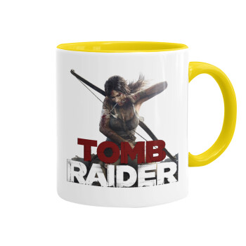 Tomb raider, Mug colored yellow, ceramic, 330ml