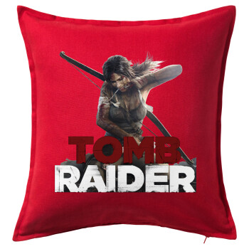 Tomb raider, Sofa cushion RED 50x50cm includes filling