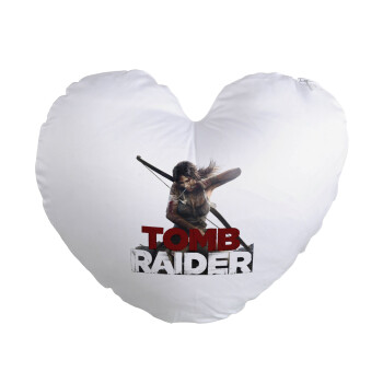 Tomb raider, Μαξιλάρι καναπέ καρδιά 40x40cm περιέχεται το  γέμισμα
