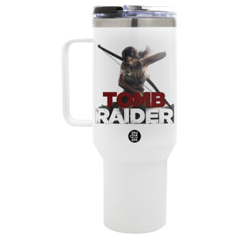 Tomb raider, Mega Stainless steel Tumbler with lid, double wall 1,2L