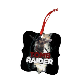 Tomb raider, Christmas ornament polygon wooden 7.5cm