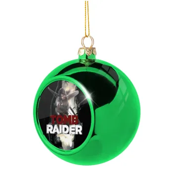 Tomb raider, Στολίδι Χριστουγεννιάτικη μπάλα δένδρου Πράσινη 8cm