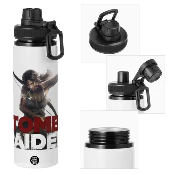 Tomb raider, Metal water bottle with safety cap, aluminum 850ml