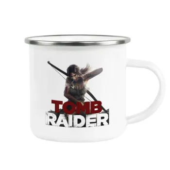 Tomb raider, Metallic enamel cup white 360ml