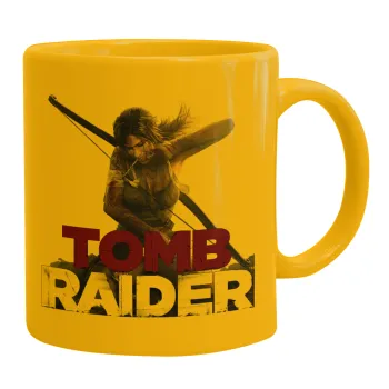 Tomb raider, Κούπα, κεραμική κίτρινη, 330ml