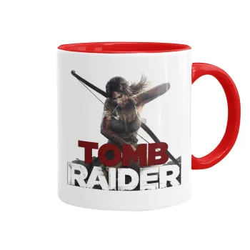 Tomb raider, Mug colored red, ceramic, 330ml