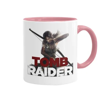 Tomb raider, Mug colored pink, ceramic, 330ml