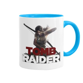 Tomb raider, Mug colored light blue, ceramic, 330ml