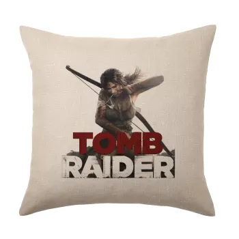 Tomb raider, Μαξιλάρι καναπέ ΛΙΝΟ 40x40cm περιέχεται το  γέμισμα