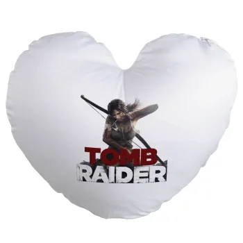 Tomb raider, Μαξιλάρι καναπέ καρδιά 40x40cm περιέχεται το  γέμισμα